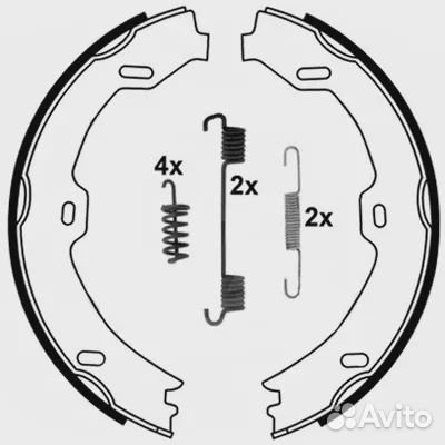 Колодки тормозные стояночного тормоза зад прав/лев