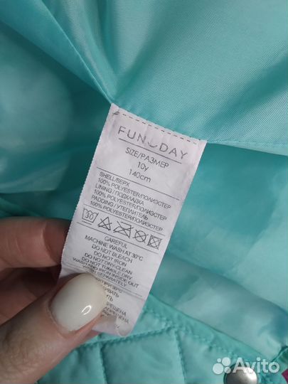 Куртка пиджак стеганая на девочку Funday 140