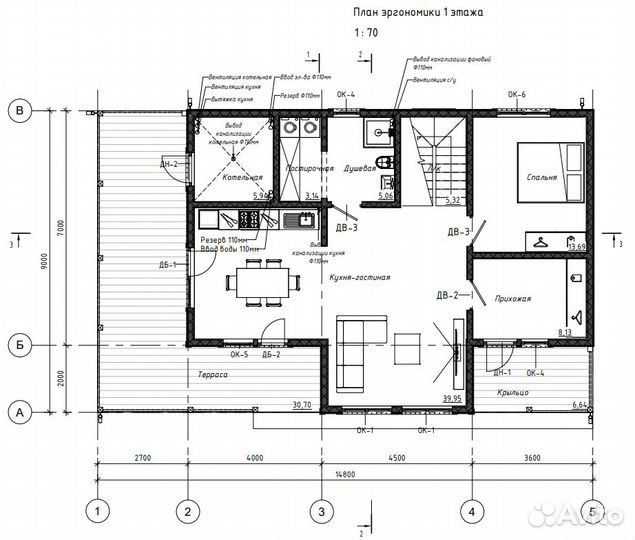 Готовый проект каркасного дома