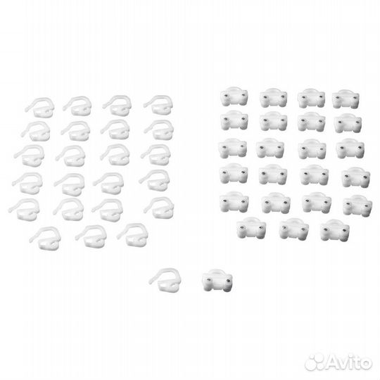 Бегунок и крючок Икеа Квартал для гардин