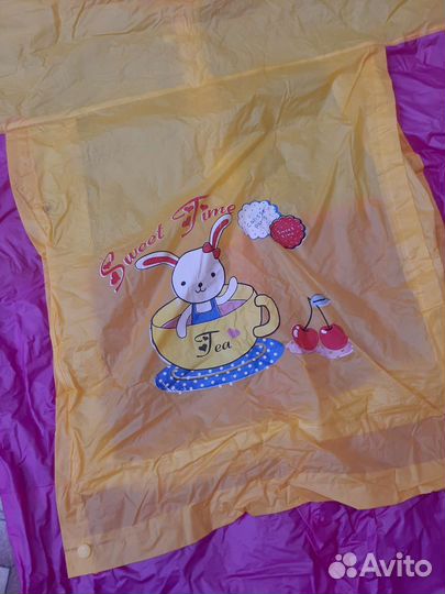 Плащ-дождевик детский для девочки