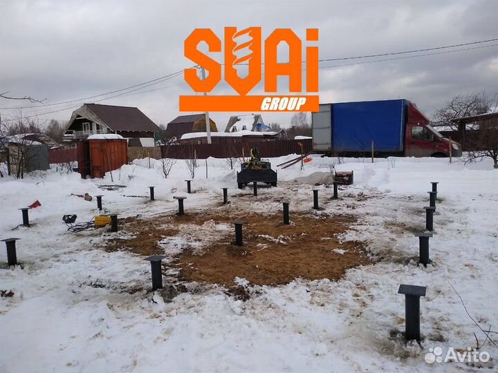 Установка винтовых свай под ключ