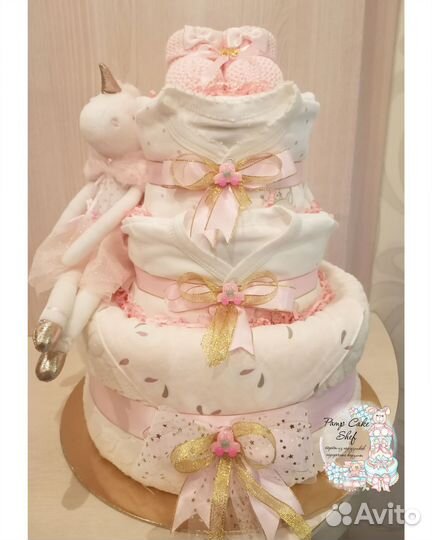 Подарок для новорожденного - Торты из памперсов