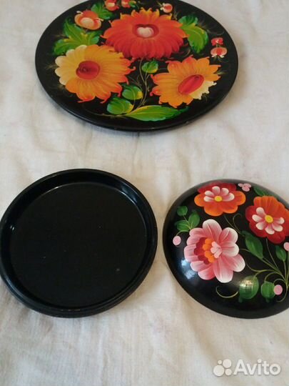 Ручная Роспись. Тарелка/Шкатулка СССР