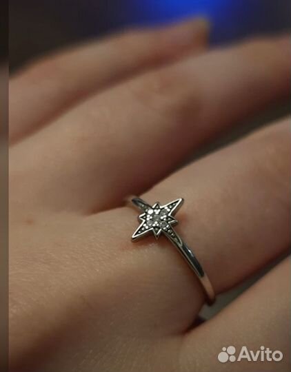 Кольцо серебро, 17,5