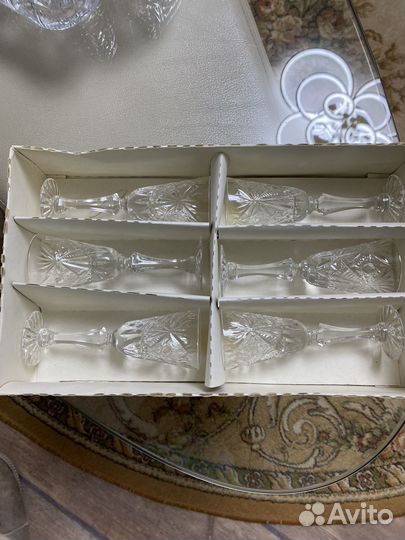 Хрустальные рюмки 70х СССР 6шт