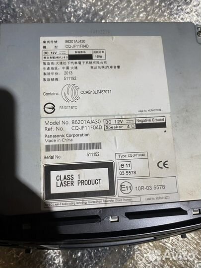 Магнитола штатная Subaru Legacy Outback 4 B14 бу