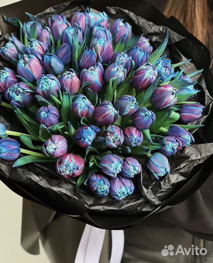 Тюльпаны космические,пионовидные с доставкой