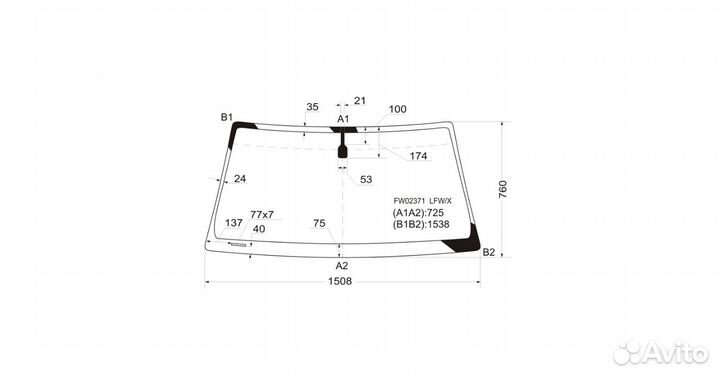 Стекло лобовое toyota hilux VII 2004- 8367agbdv