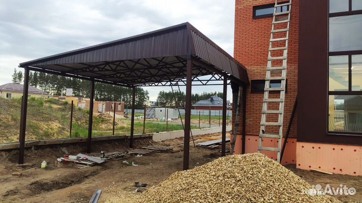 Металлич. навесы, беседки,лестницы,колесоотбойники