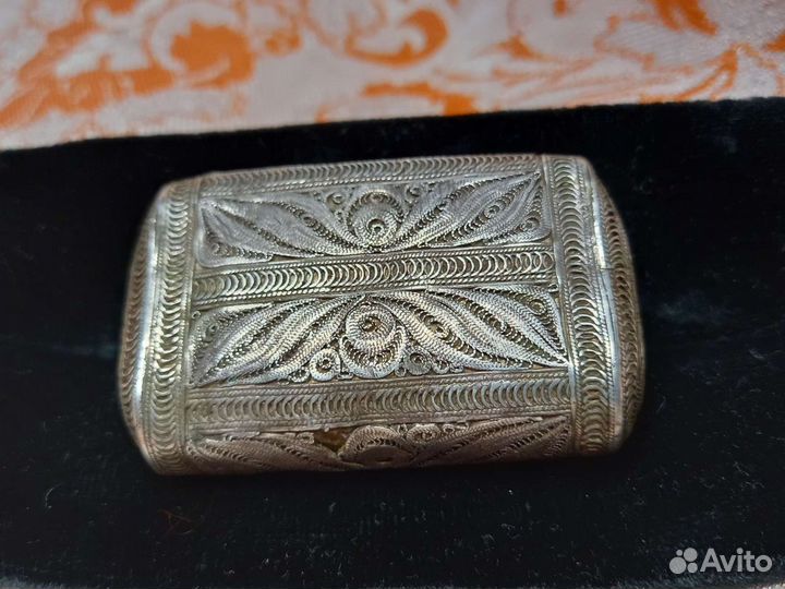 Старинная серебряная шкатулка Россия 18 век,42 гр
