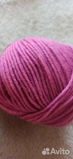 Пряжа, нитки Кроха, фуксия, малиновый