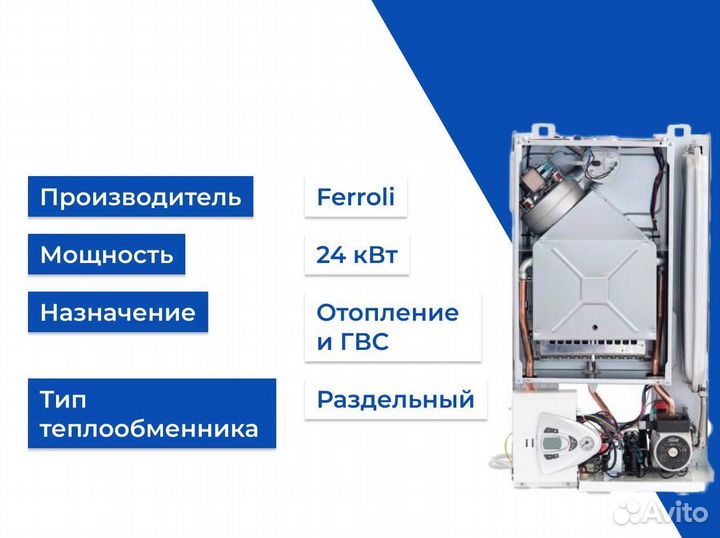 Котел настенный газовый Ferroli Vitabel F24