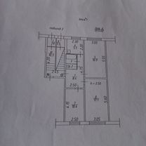 3-к. квартира, 61,7 м², 1/2 эт.