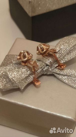 Золотые серьги с бриллиантами