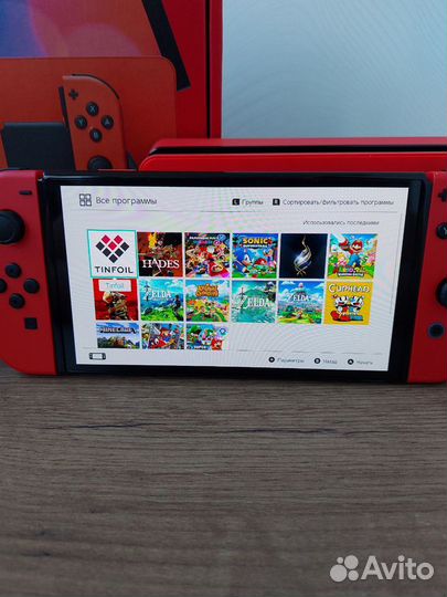 Новый Прошитый Nintendo Switch oled Mario Red Edit