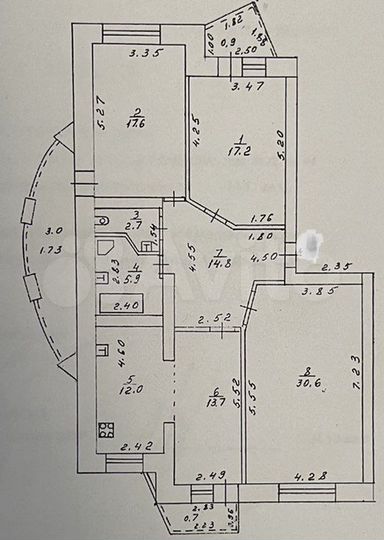 4-к. квартира, 119,1 м², 1/5 эт.