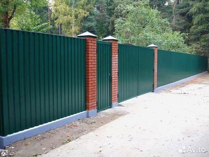 Заборы из профнастила, евроштакетника, 3D