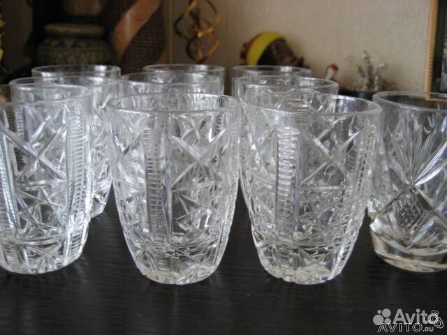 Хрустальные рюмки 100гр., 11 шт