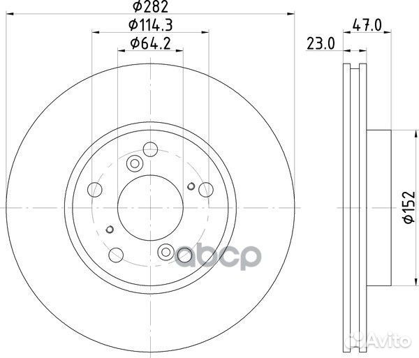 Диск тормозной перед ND8027K nisshinbo