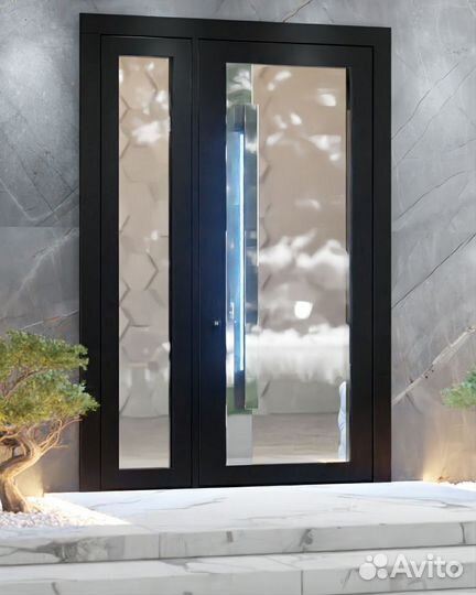 Входная дверь вставки прочные стекла