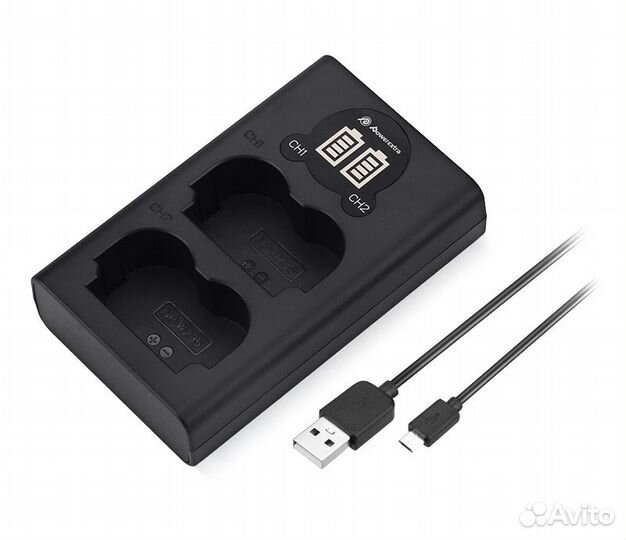 2 аккумулятора + з/у Powerextra NP-W235