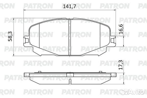 Patron PBP333 Колодки тормозные дисковые перед. с