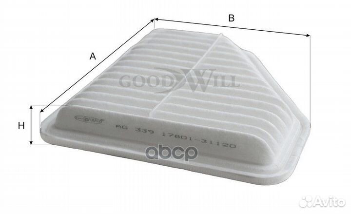 AG339ECO goodwill AG 339 ECO Фильтр воздушный
