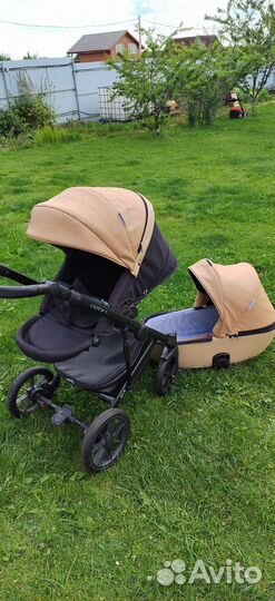 Коляска 2 в 1 эко кожа RikoBasic Ozon