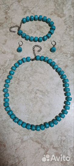 Бусы + браслет+серьги
