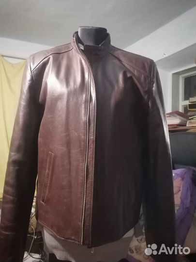 Кожаная куртка мужская 52 54 натуральная
