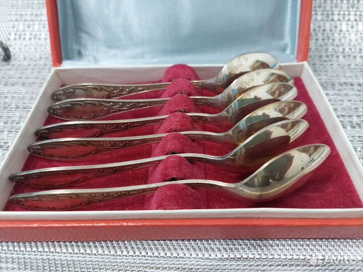 Чайные ложки мельхиор посеребрённый Кольчугино