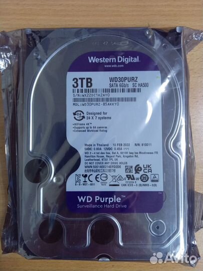 Жесткий диск Western Digital WD Purple 3 TB