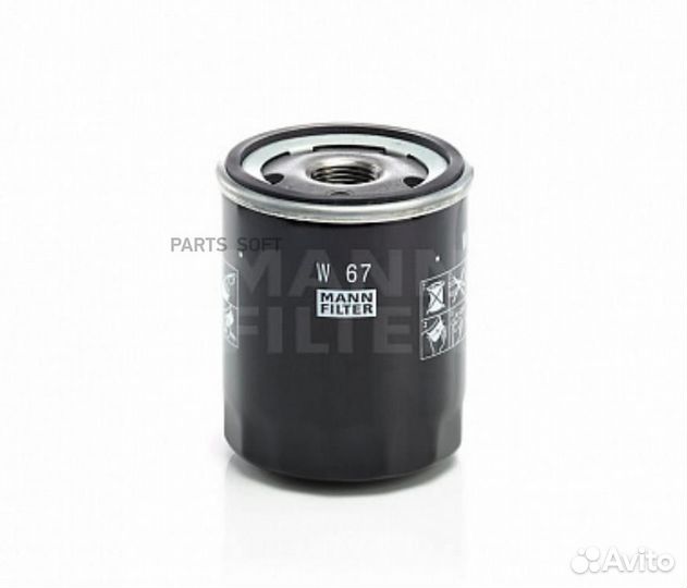Mann-filter W67 Фильтр масляный W67