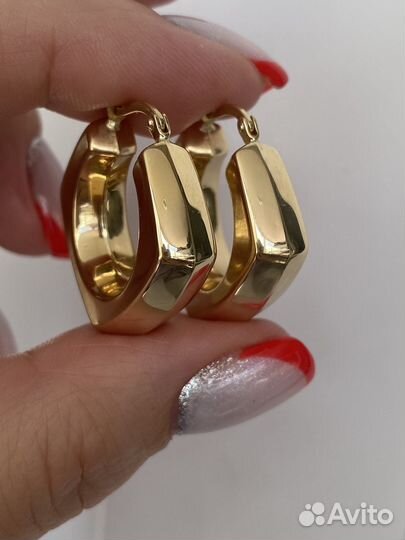 Золотые серьги 585 пробы