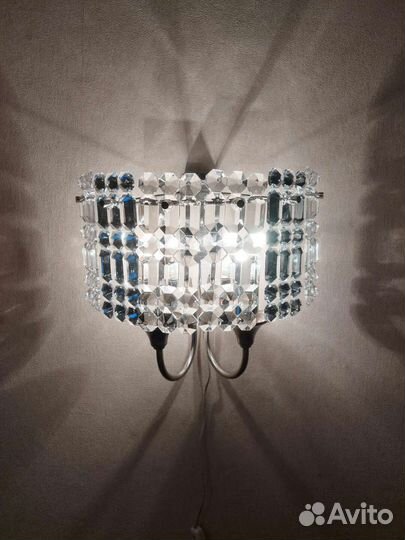 Хрустальный светильник бра СССР