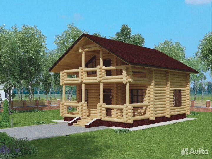 Сруб дома 140м2 из бревна