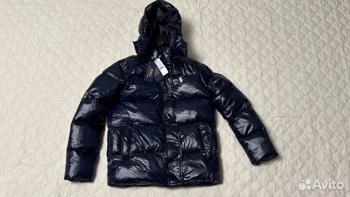 Пуховик polo ralph lauren glossen down jacket blue