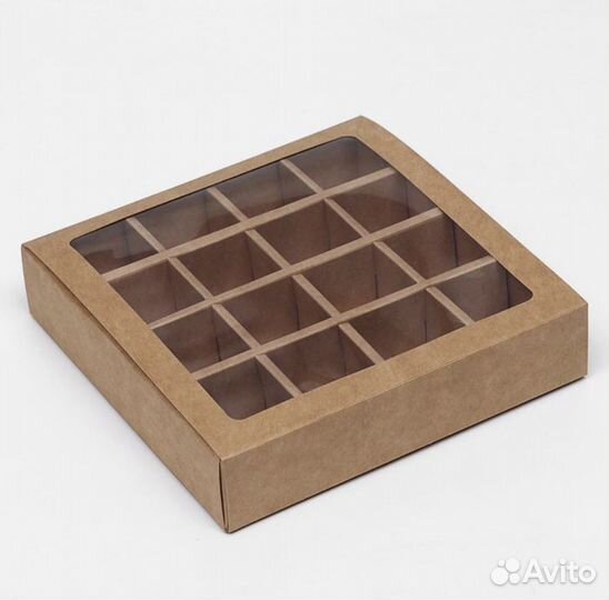 Упаковка для конфет, коробка крафт