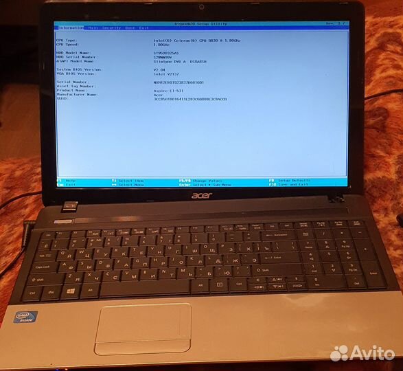 Ноутбук Acer aspire e1-531