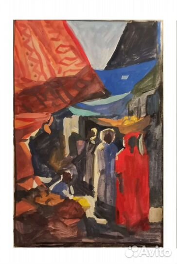 Акварельная картина, Восточный мотив, живопись