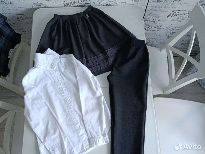 Школьная форма-юбка,брюки,рубашка серая 140-146