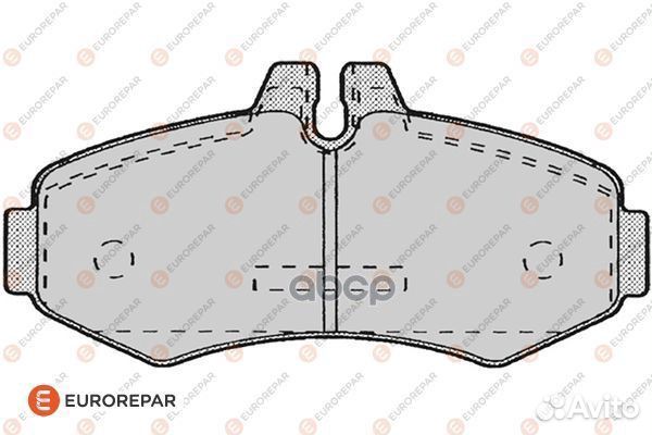 Колодки тормозные перед 1617264580 eurorepar