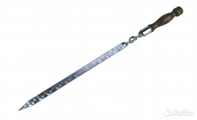 Шампур для люля кебаб 400х20х3 мм. дер. Ручка