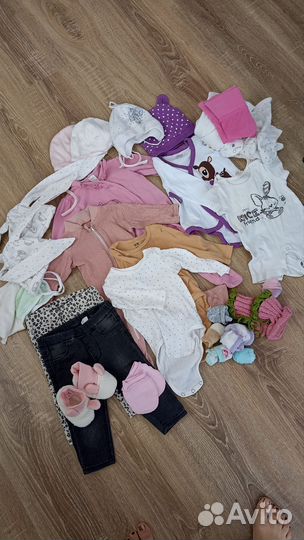 Детские вещи пакетом для девочек от 0 до 6 месяцев