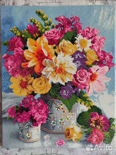 Алмазная мозаика (вышивка) на подрамнике готовая