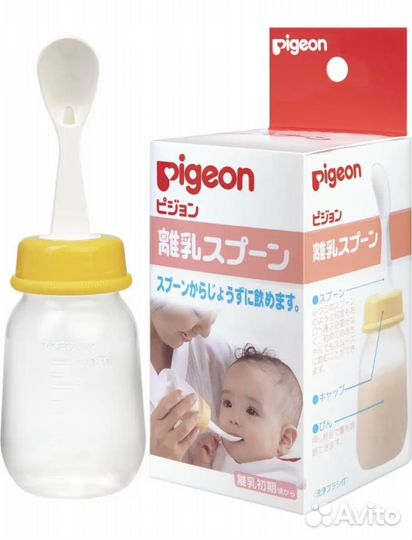 Бутылочка с ложкой Pigeon