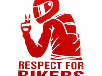 Наклейка на авто Respect For Bikers красная