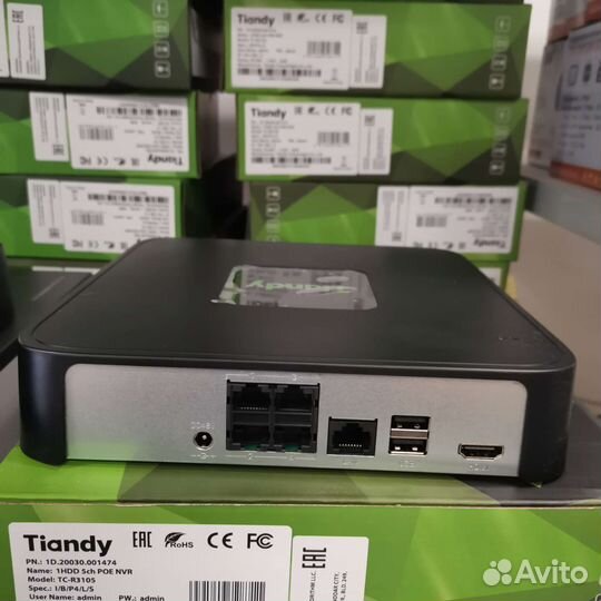 IP камеры 2 и 4Мп, IP-регистраторы PoE Tiandy 2023