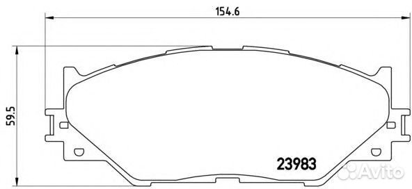 Колодки тормозные дисковые передн lexus IS 220 d (ALE20) Kw 130 10/05 - F / lexus IS 250 (GSE20) Kw